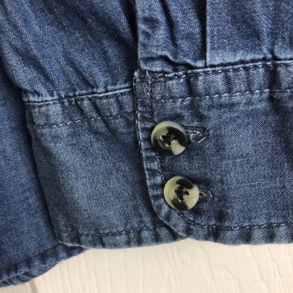 Long Sleeve Denim Top Blue with Red Cardinal Bird Small - Picture 8 of 8